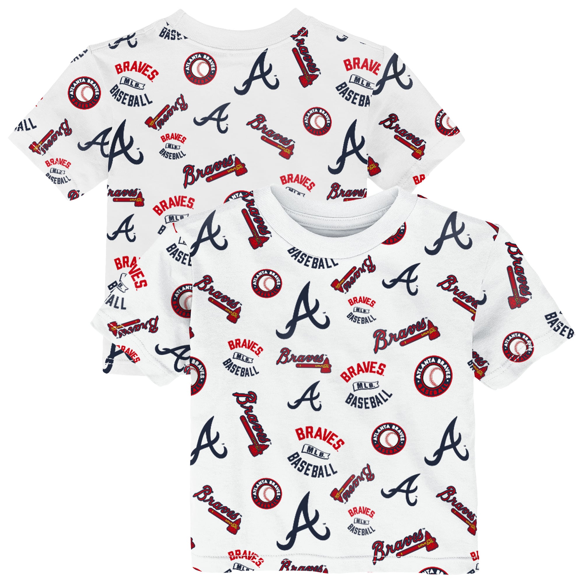 Toddler Outerstuff White Atlanta Braves Run Down T-Shirt