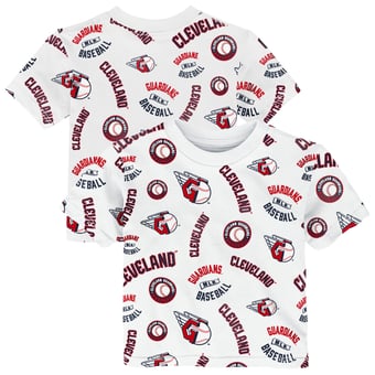 Toddler Outerstuff  White Cleveland Guardians Run Down T-Shirt
