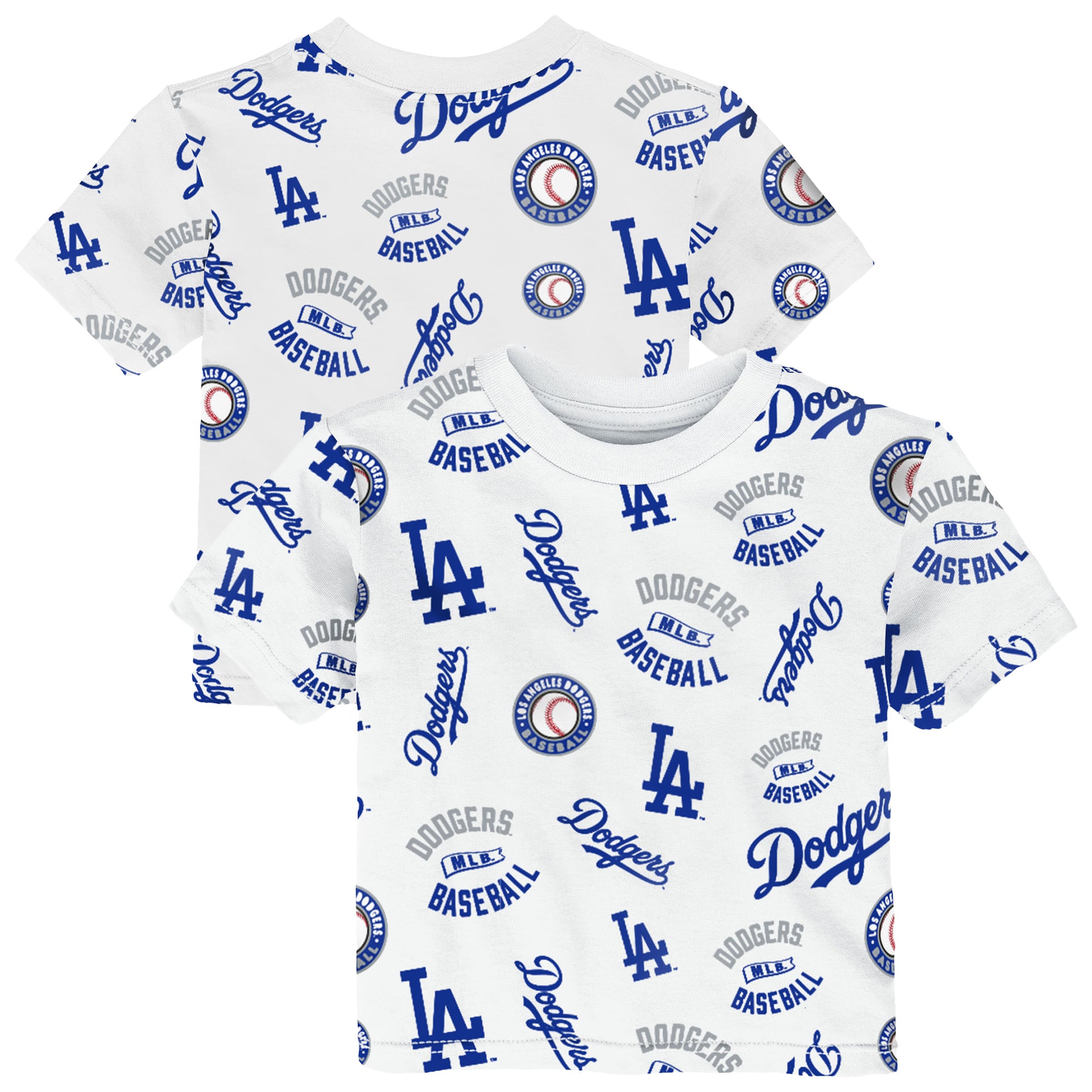 Toddler Outerstuff  White Los Angeles Dodgers Run Down T-Shirt