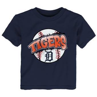 Toddler Outerstuff  Navy Detroit Tigers Split Ball T-Shirt