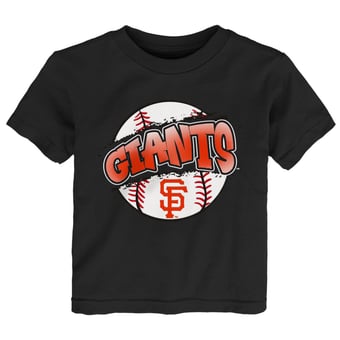 Toddler Outerstuff  Black San Francisco Giants Split Ball T-Shirt