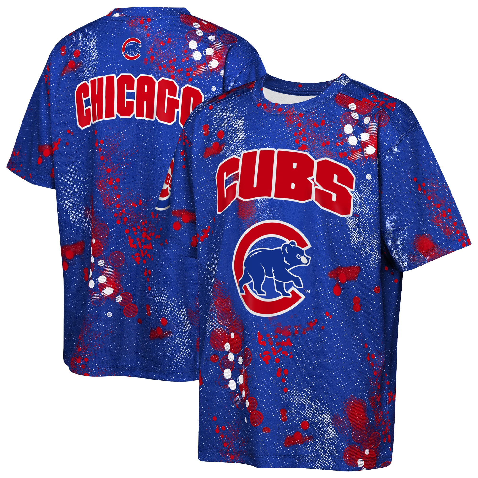 Youth Outerstuff Royal Chicago Cubs Y2 Tech Stadium Lights T-Shirt