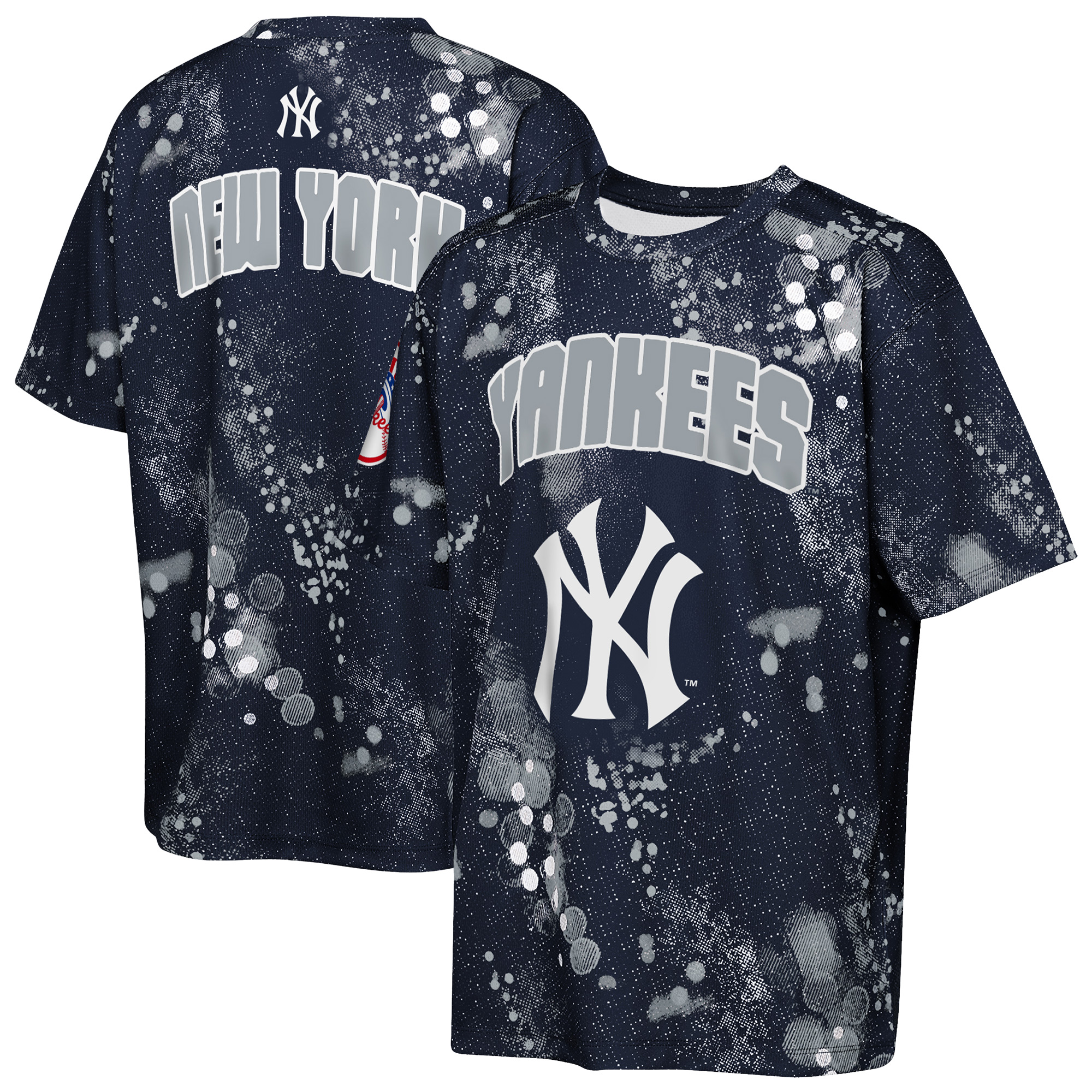 Youth Outerstuff Navy New York Yankees Y2 Tech Stadium Lights T-Shirt