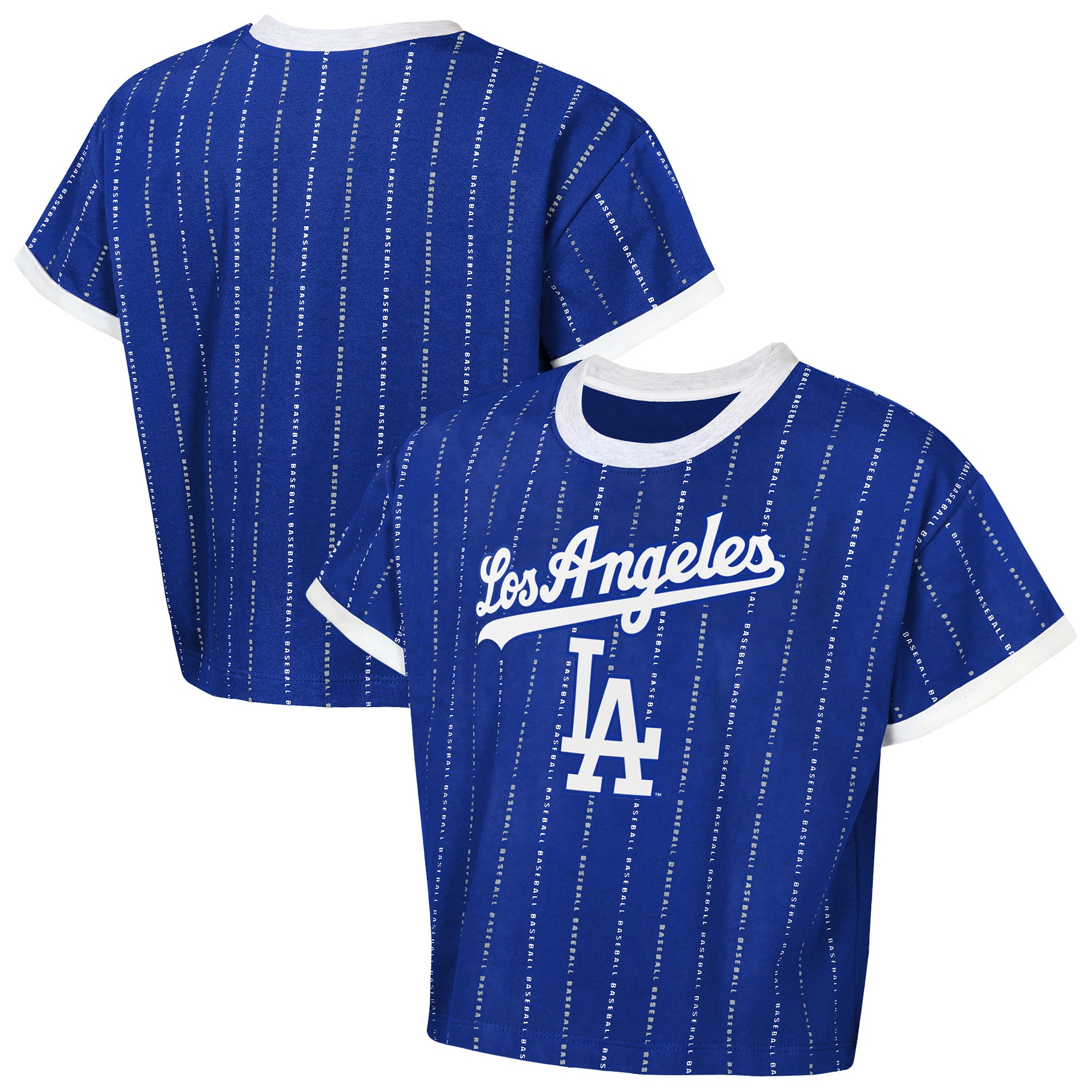 Girls Youth Outerstuff Royal Los Angeles Dodgers Tech Keeper Fashion T-Shirt