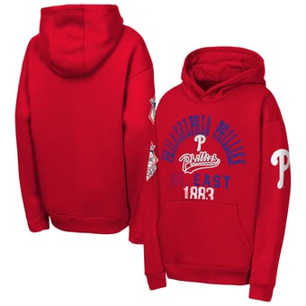Youth Outerstuff  Red Philadelphia Phillies Premium Sweep Fleece Hoodie