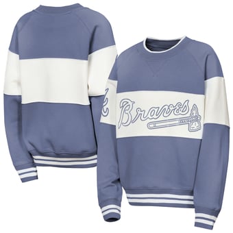 Youth Outerstuff  Blue Atlanta Braves Ultimate Pastels On Base Sweatshirt