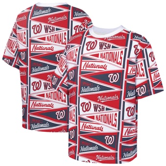 Youth Outerstuff  Red Washington Nationals All-Over Pennant T-Shirt