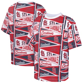 Youth Outerstuff  Red St. Louis Cardinals All-Over Pennant T-Shirt