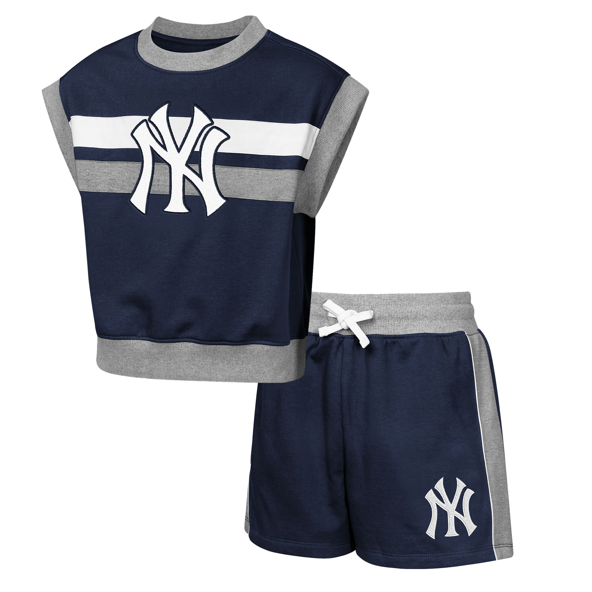 Youth Outerstuff Navy New York Yankees Big League Short Stop T-Shirt & Shorts Set Youth Outerstuff Navy New York Yankees Big League Short Stop T-Shirt & Shorts Set