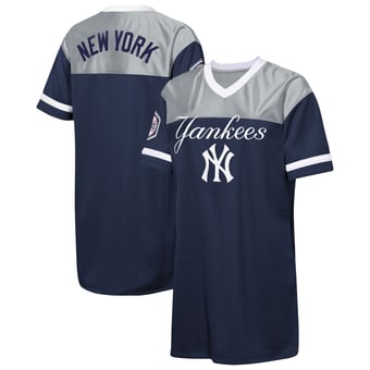 Girls Youth Outerstuff  Navy New York Yankees Big League Cheer V-Neck T-Shirt Dress