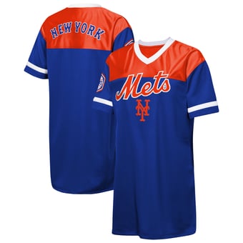 Girls Youth Outerstuff  Royal New York Mets Big League Cheer V-Neck T-Shirt Dress