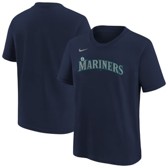 Youth Nike  Athletic Navy Seattle Mariners Wordmark T-Shirt