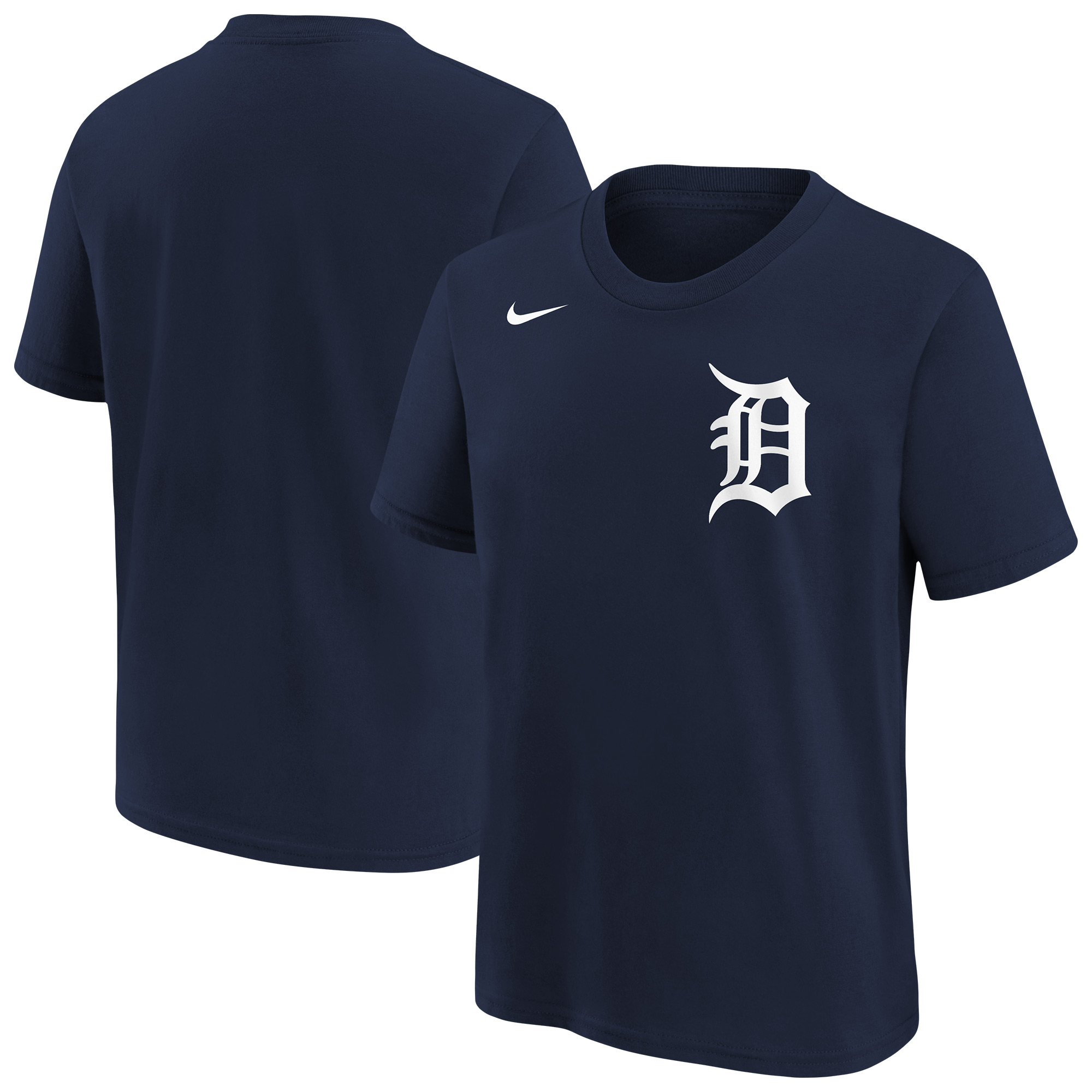 Youth Nike  Athletic Navy Detroit Tigers Wordmark T-Shirt