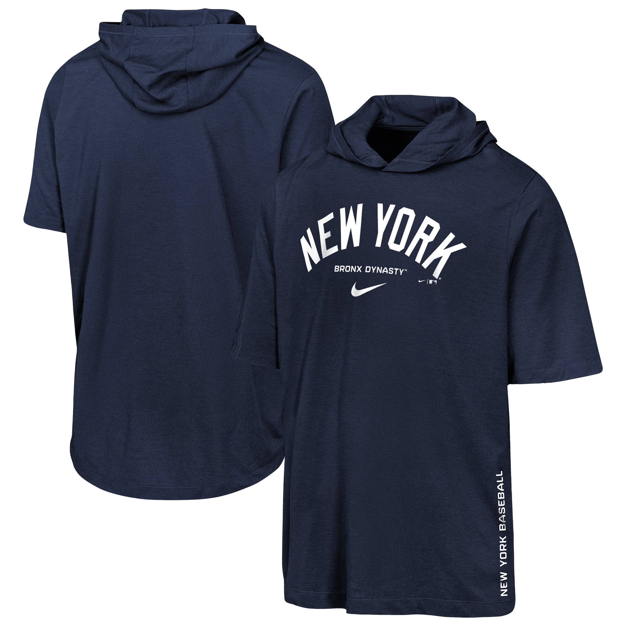 Youth Nike  Navy New York Yankees Dri-FIT Hooded T-Shirt