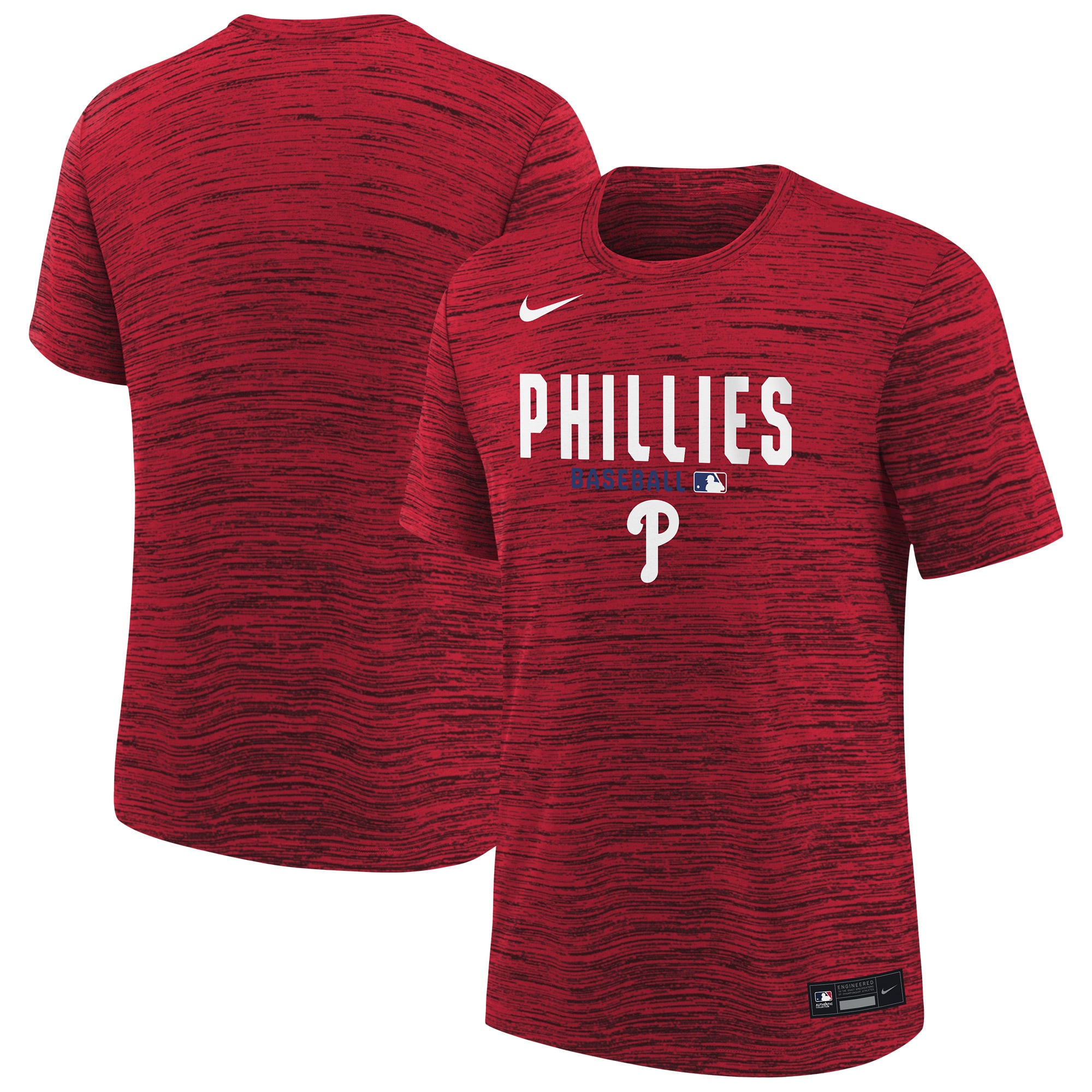 Youth Nike Red Philadelphia Phillies Authentic Collection Velocity Dri-FIT T-Shirt