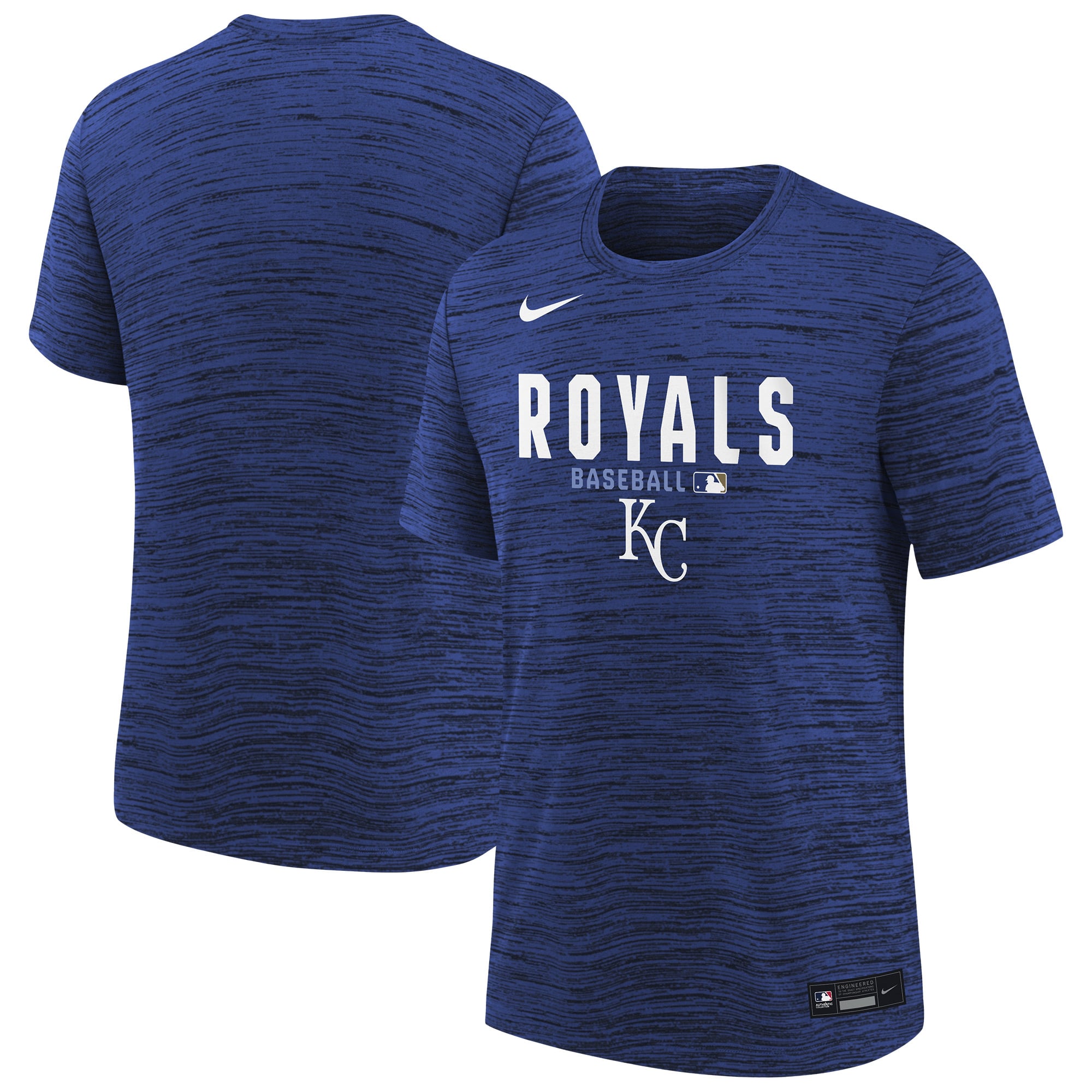 Youth Nike Royal Kansas City Royals Authentic Collection Velocity Dri-FIT T-Shirt