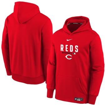 Youth Nike Red Cincinnati Reds Authentic Collection Therma-FIT Hoodie