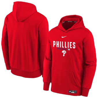 Youth Nike Red Philadelphia Phillies Authentic Collection Therma-FIT Hoodie