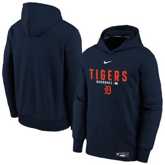 Youth Nike Navy Detroit Tigers Authentic Collection Therma-FIT Hoodie