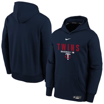 Youth Nike Navy Minnesota Twins Authentic Collection Therma-FIT Hoodie