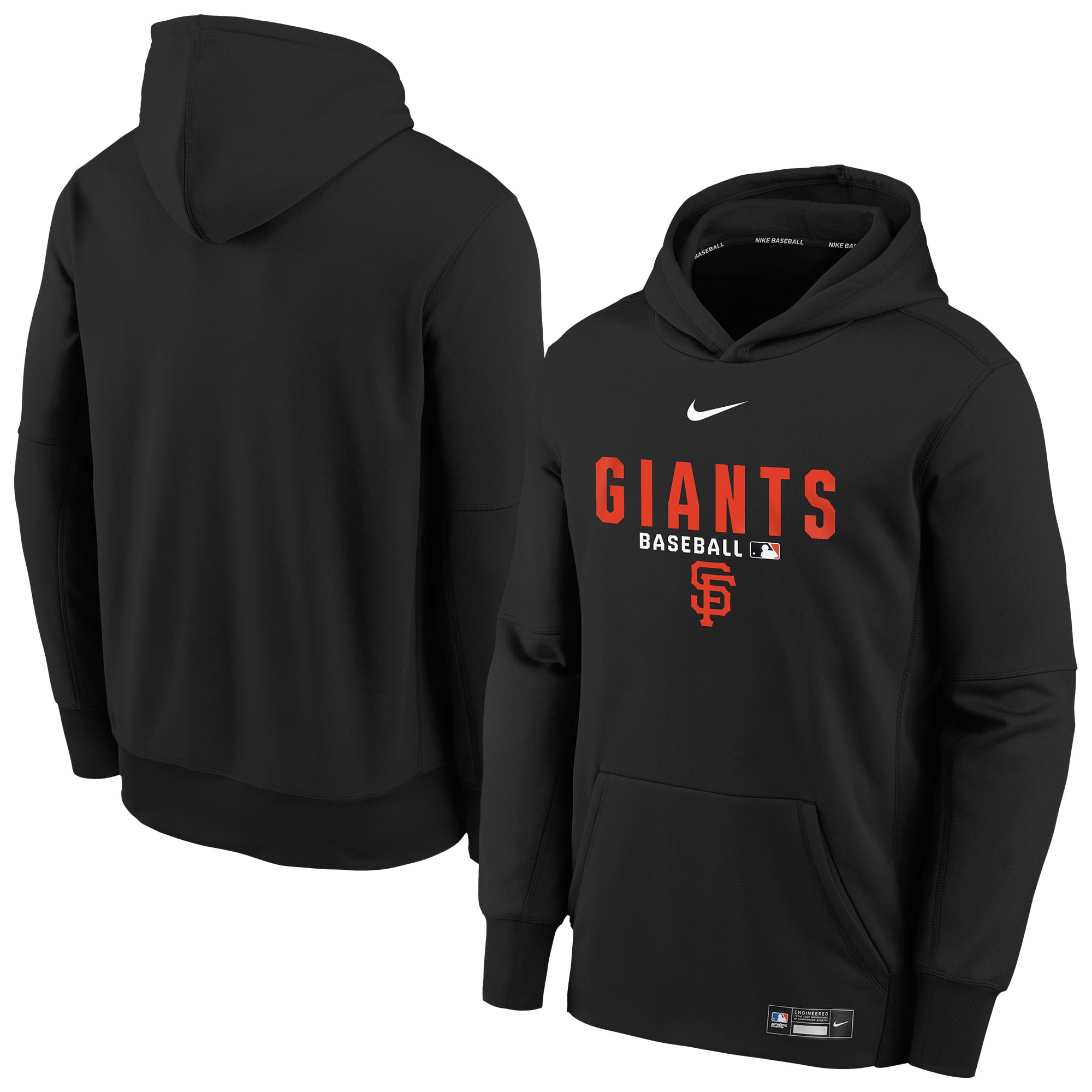 Youth Nike Black San Francisco Giants Authentic Collection Therma-FIT Hoodie