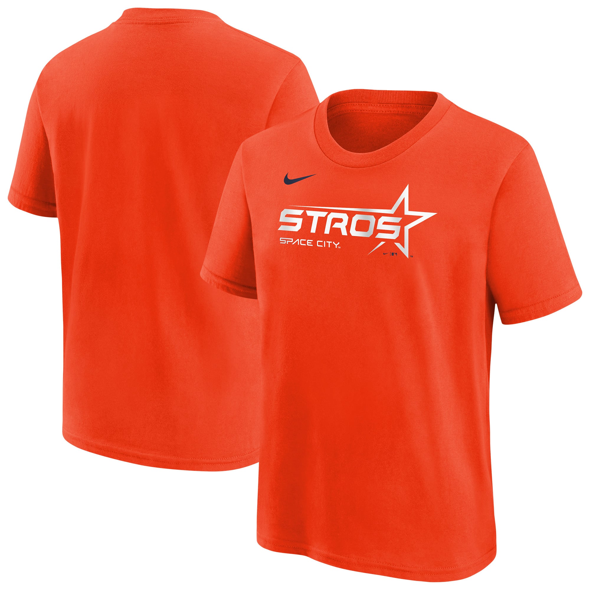 Youth Nike Orange Houston Astros City Connect Wordmark T-Shirt
