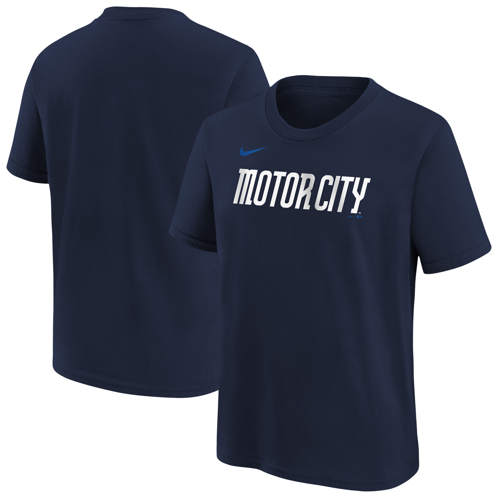 Youth Nike Navy Detroit Tigers City Connect Wordmark T-Shirt