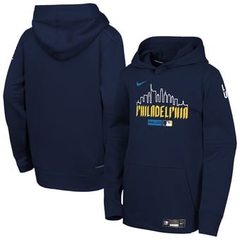 Youth Nike Navy Philadelphia Phillies Authentic Collection City Connect Therma-FIT Hoodie