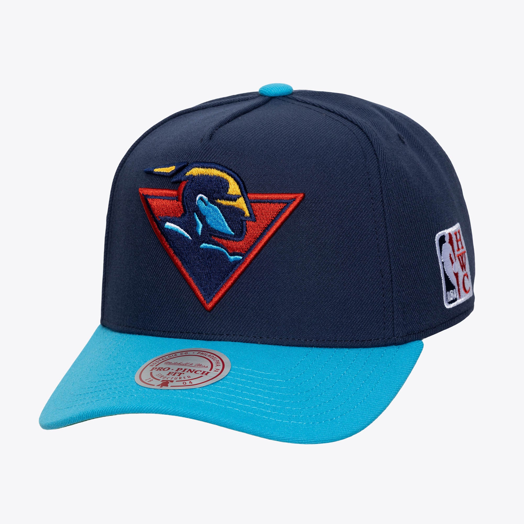 Men's Mitchell & Ness  Navy Golden State Warriors Hardwood Classics Legendary Away Pro-Pinch Adjustable Hat
