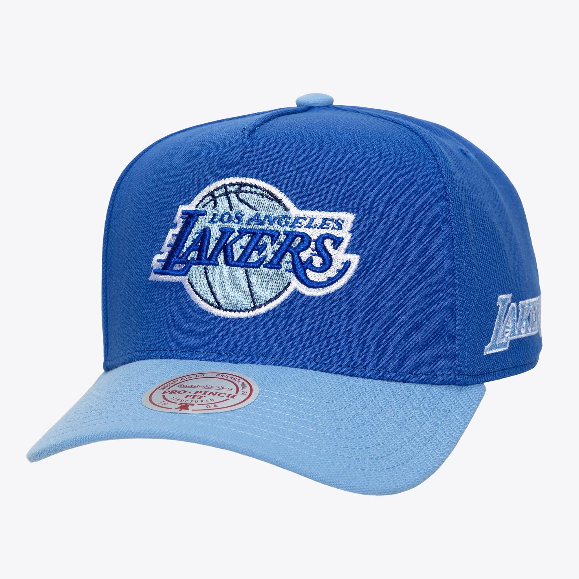Men's Mitchell & Ness  Blue Los Angeles Lakers Legendary Home Pro Pinch Snapback Hat