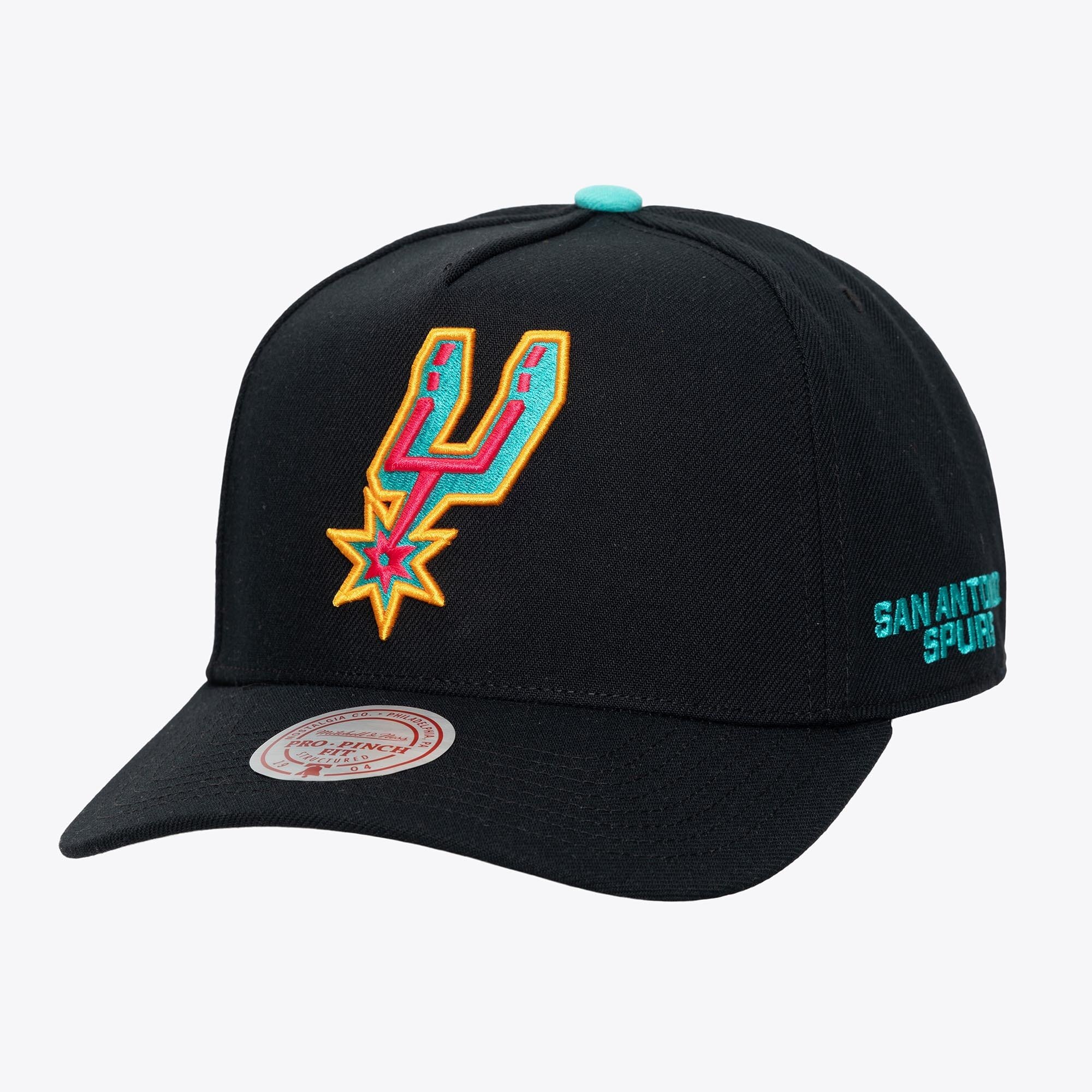 Mitchell & Ness Men's Black San Antonio Spurs Legendary Home Pro Pinch Snapback Hat - Black