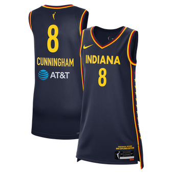 Unisex Nike Sophie Cunningham Navy Indiana Fever Explorer Edition Victory Player Jersey