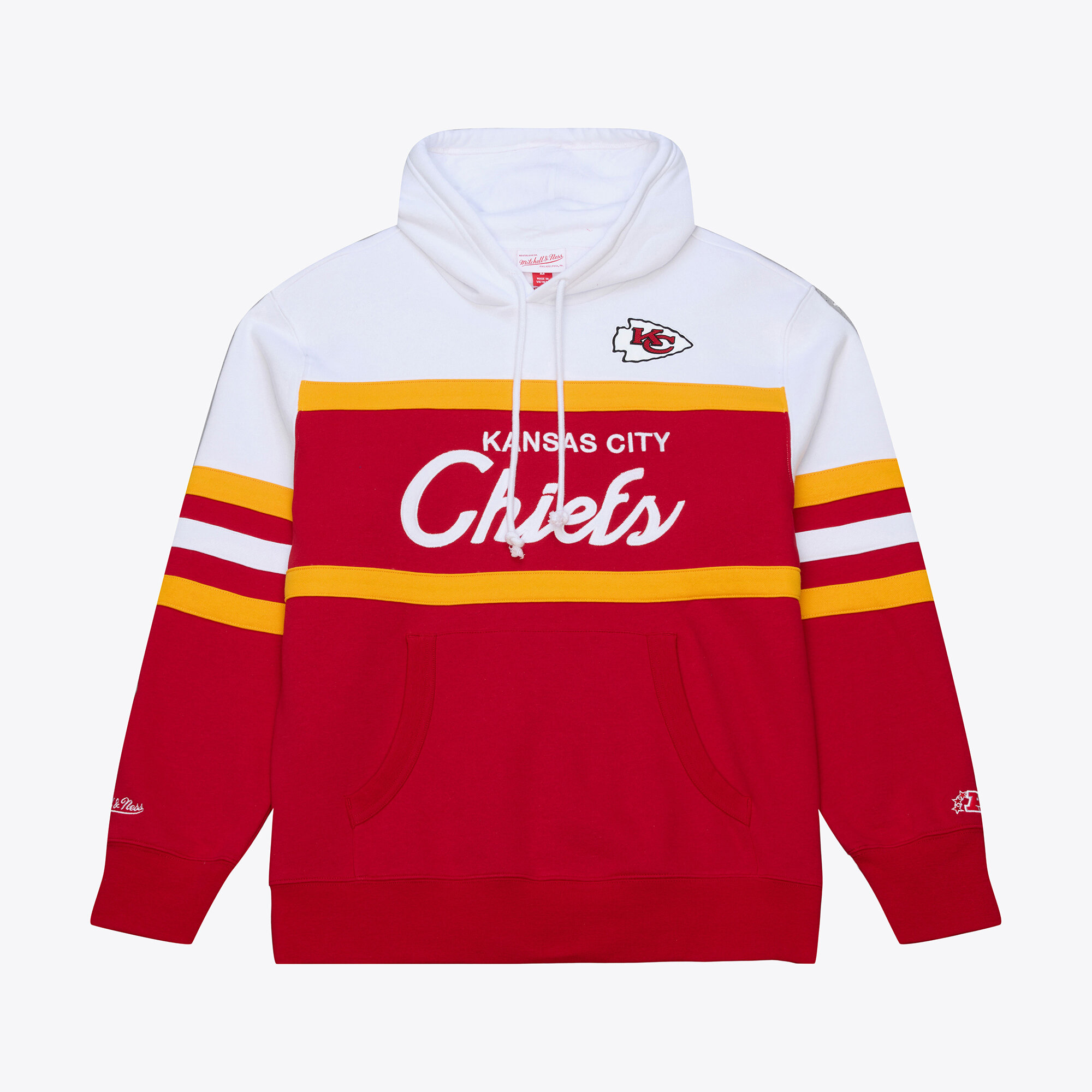 Men's Red Mitchell & Ness Kansas City Chiefs Head Coach Hoodie