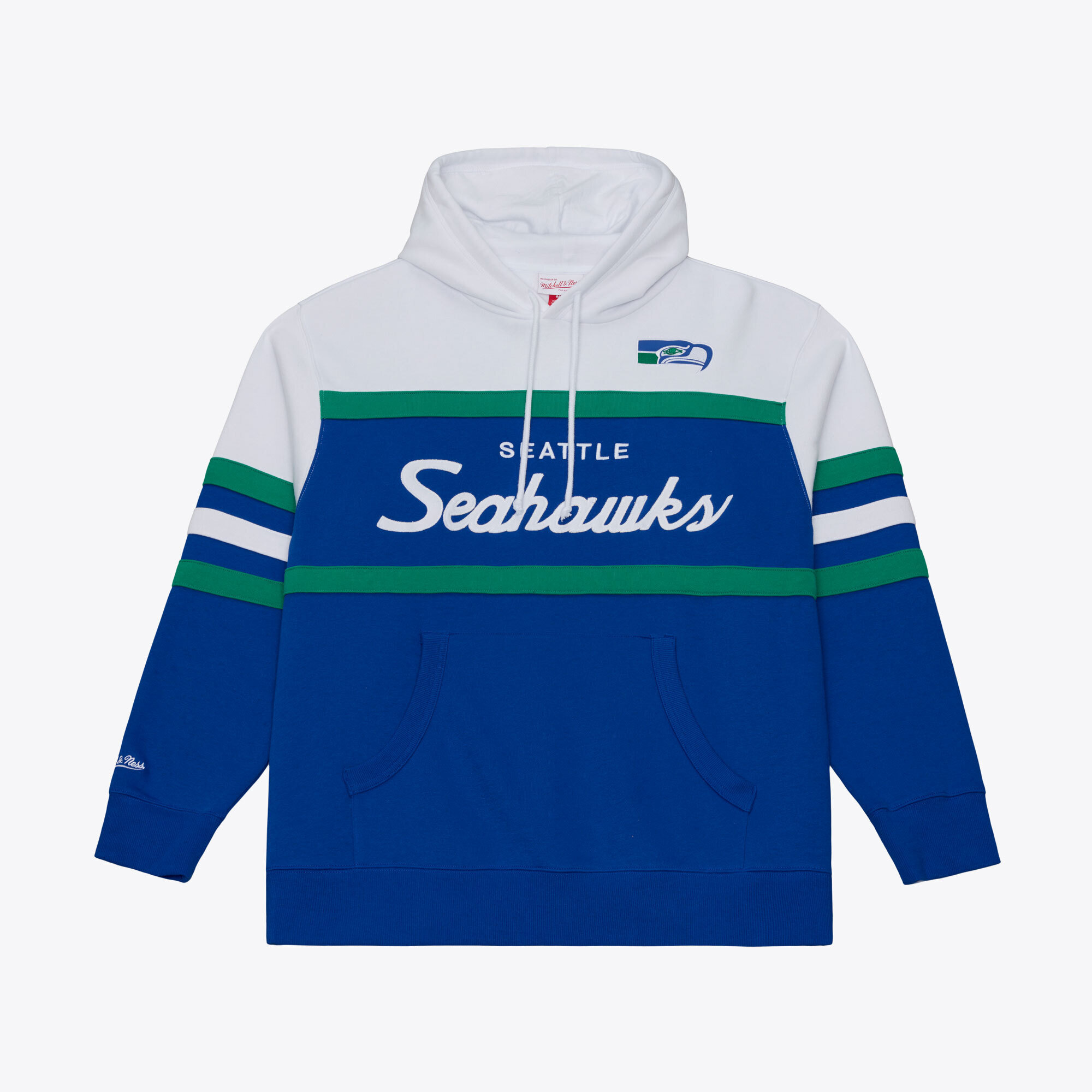 Men's Royal Mitchell & Ness Seattle Seahawks Head Coach Hoodie