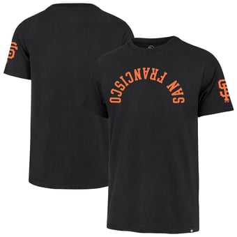 Men's '47  Black San Francisco Giants Upside Down Two-Peat Franklin T-Shirt