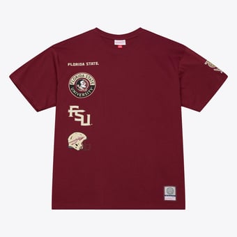 Men's Mitchell & Ness Garnet Florida State Seminoles Double Clutch Premium T-Shirt