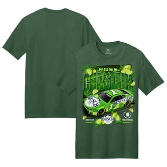 Men's Trackhouse Racing Team Collection Heather Green Ross Chastain Busch Light Lime Car T-Shirt