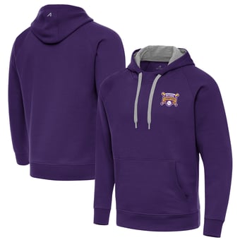Men's Antigua Purple LSU Tigers 2025 NCAA Baseball Men's College World Series National Champions Victory Pullover Hoodie