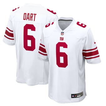Men's Nike Jaxson Dart White New York Giants  Game Jersey