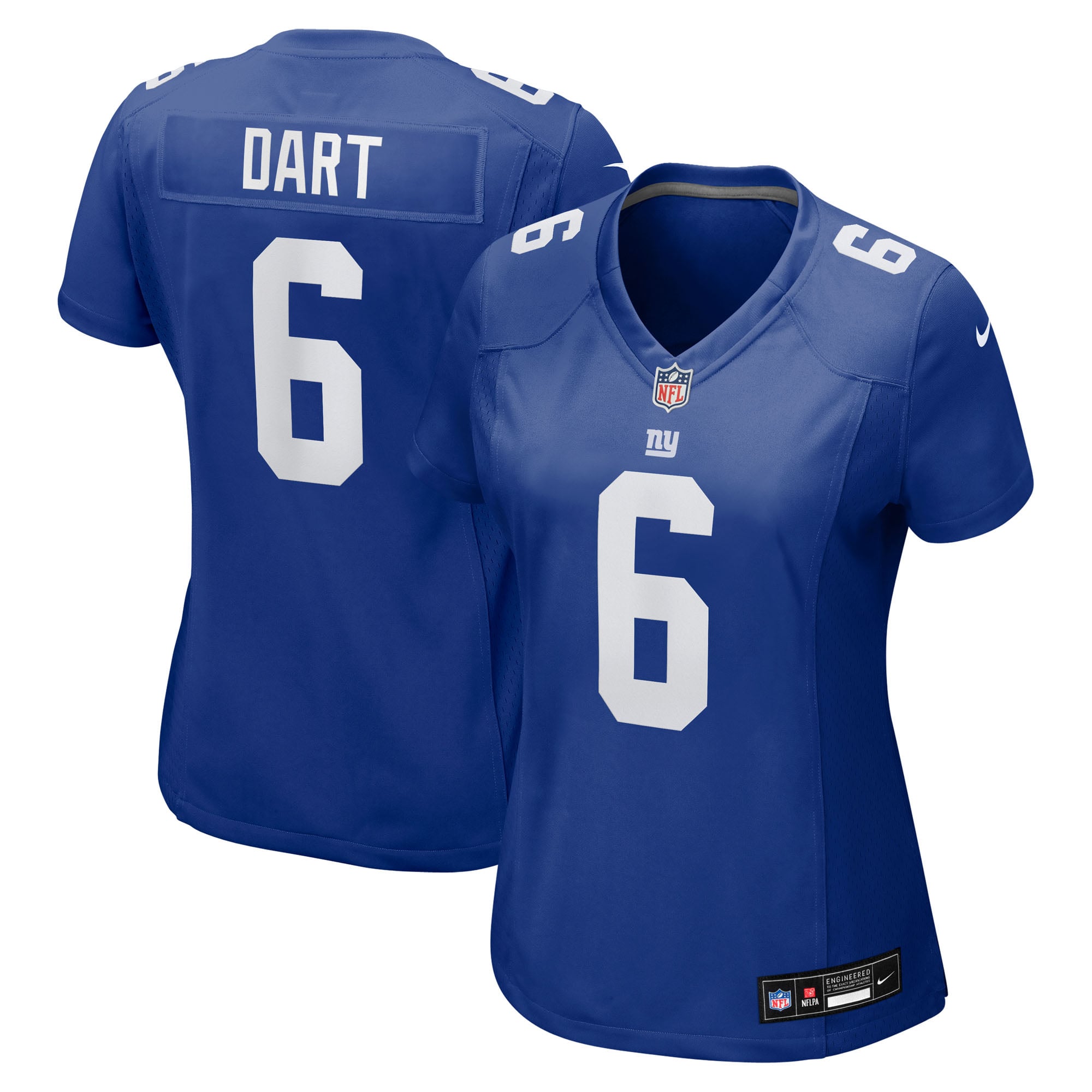 Women’s Nike Jaxson Dart Royal New York Giants Team Game Jersey Women’s Nike Jaxson Dart Royal New York Giants Team Game Jersey