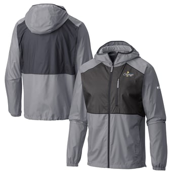 Men's Columbia  Gray Oklahoma City Thunder 2025 NBA Finals Champions Flash Forward Lightweight Full-Zip Hooded Windbreaker