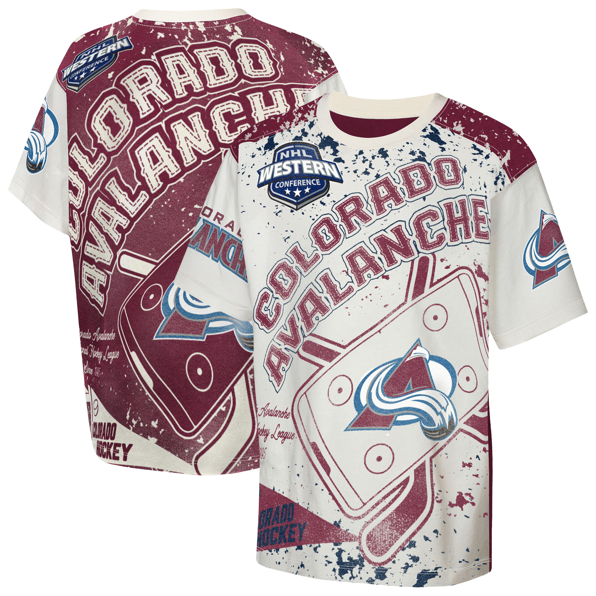 Youth Outerstuff Cream Colorado Avalanche Top Player T-Shirt Youth Outerstuff Cream Colorado Avalanche Top Player T-Shirt