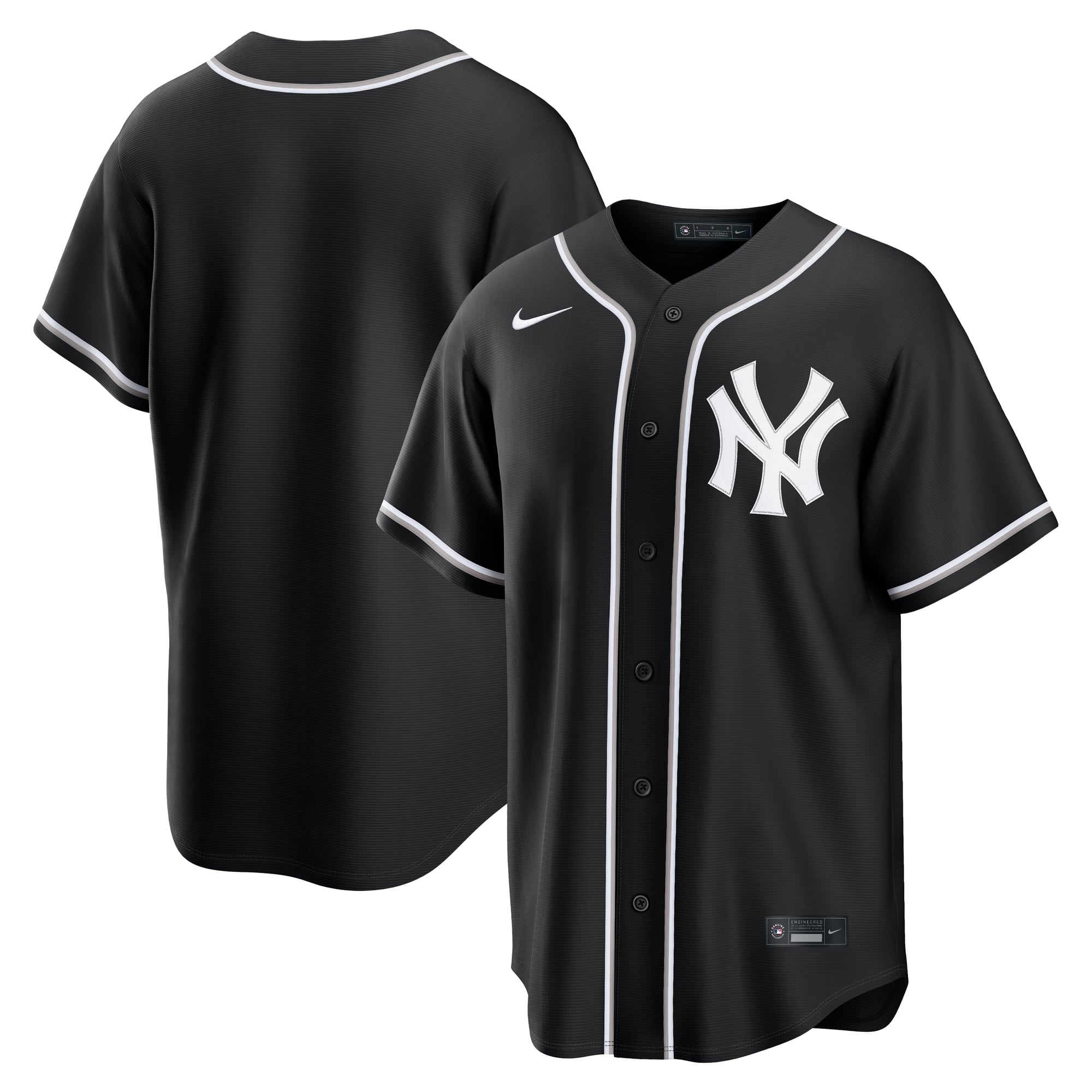 Men's Nike New York Yankees Fashion Black Out Jersey