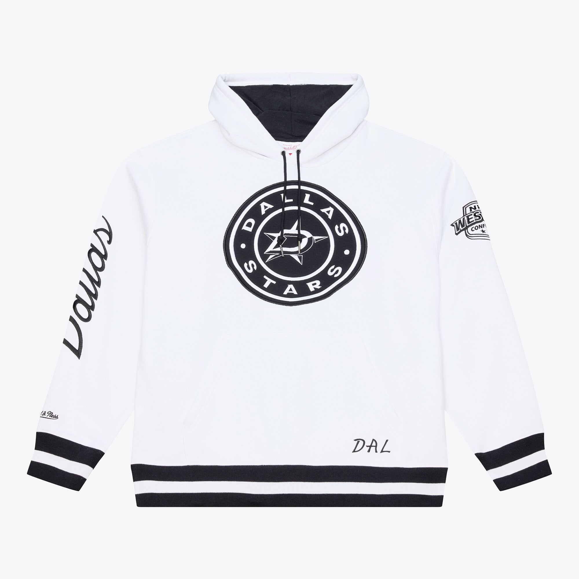 Men's Mitchell & Ness White Dallas Stars Arctic Fleece Hoodie