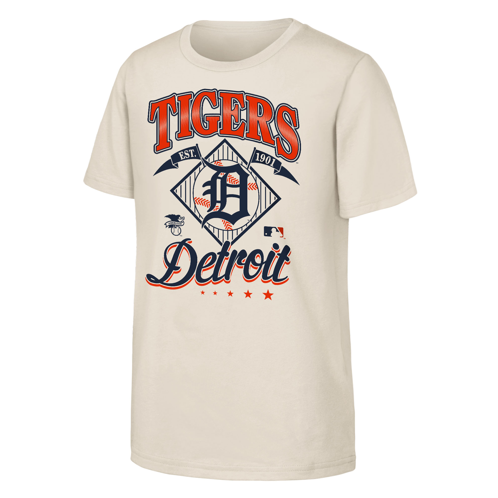 Youth Outerstuff  Natural Detroit Tigers Triple Hit T-Shirt