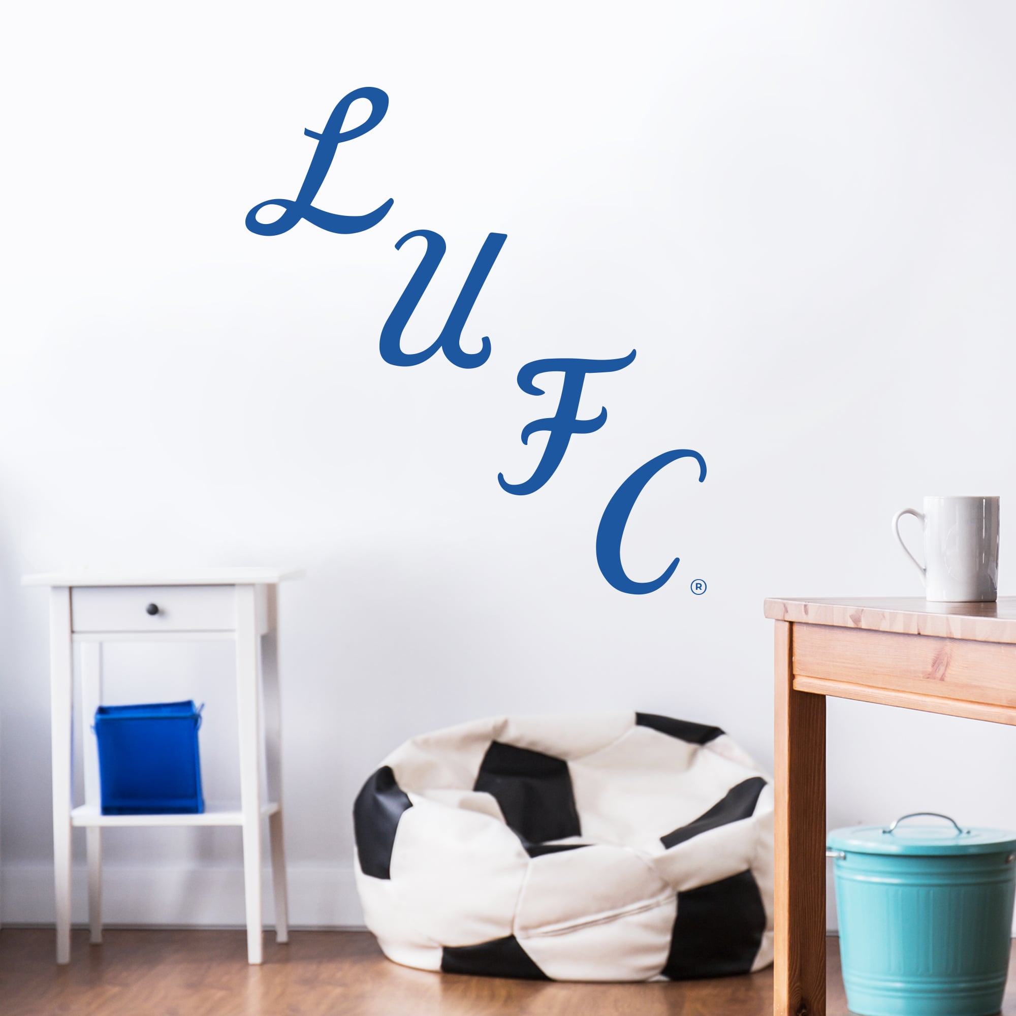 Leeds United LUFC Script Logo Wall Sticker - 60cm x 20cm