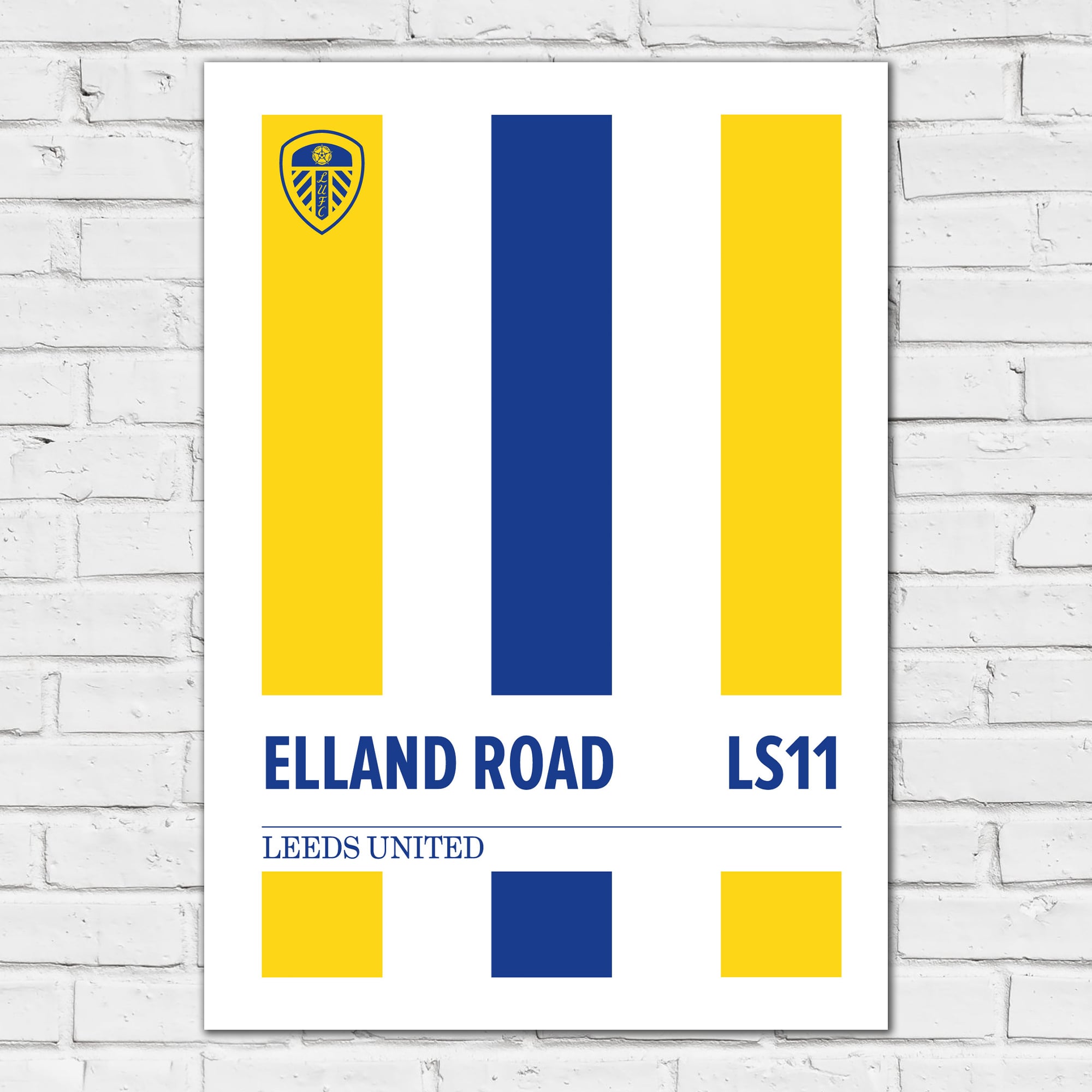Leeds United Ella nd Road Postcode Print - A2