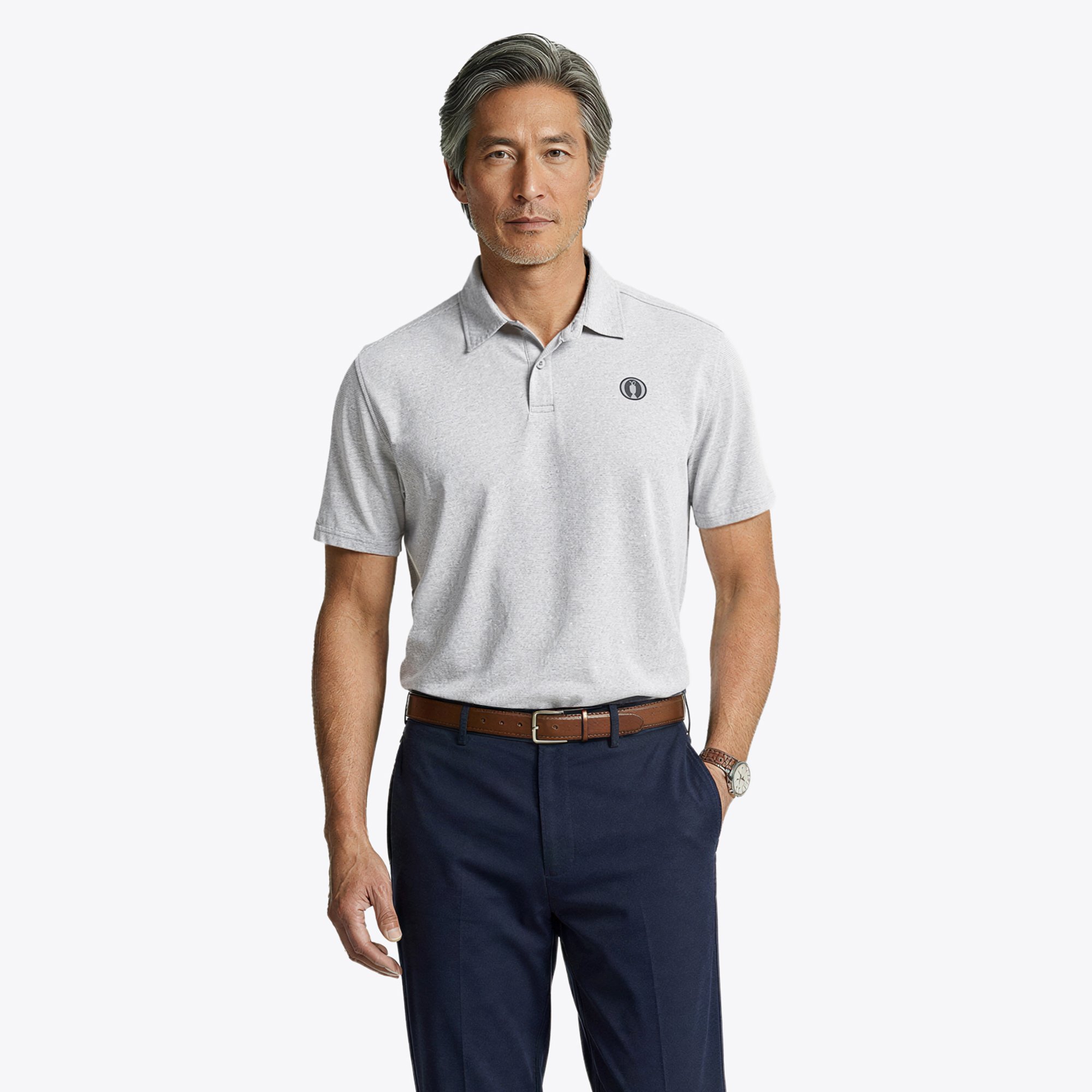 Polo The Open Iconic Stripe - Grigio