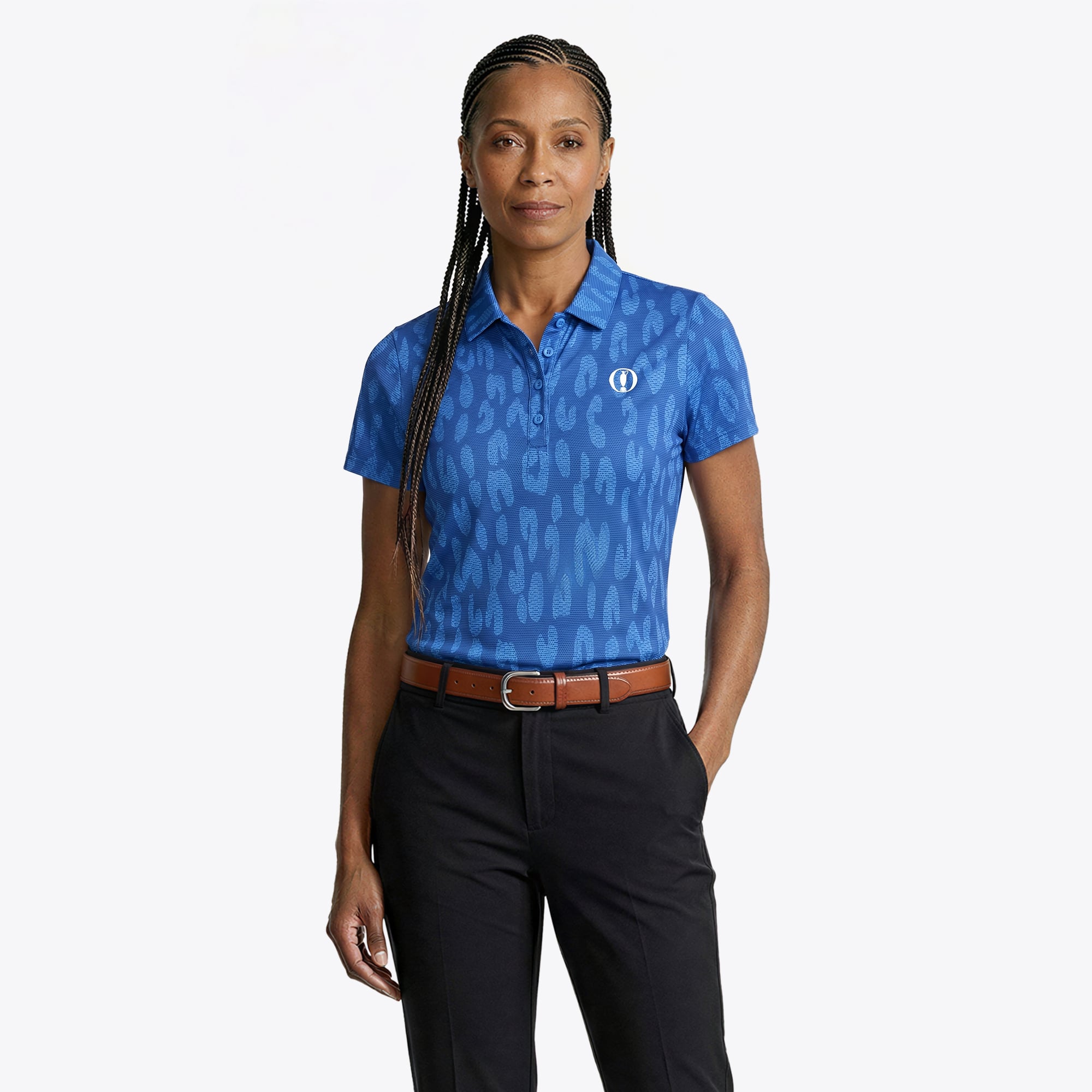 Polo The Open adidas Ultimate365 Jacquard - Blu - Donna