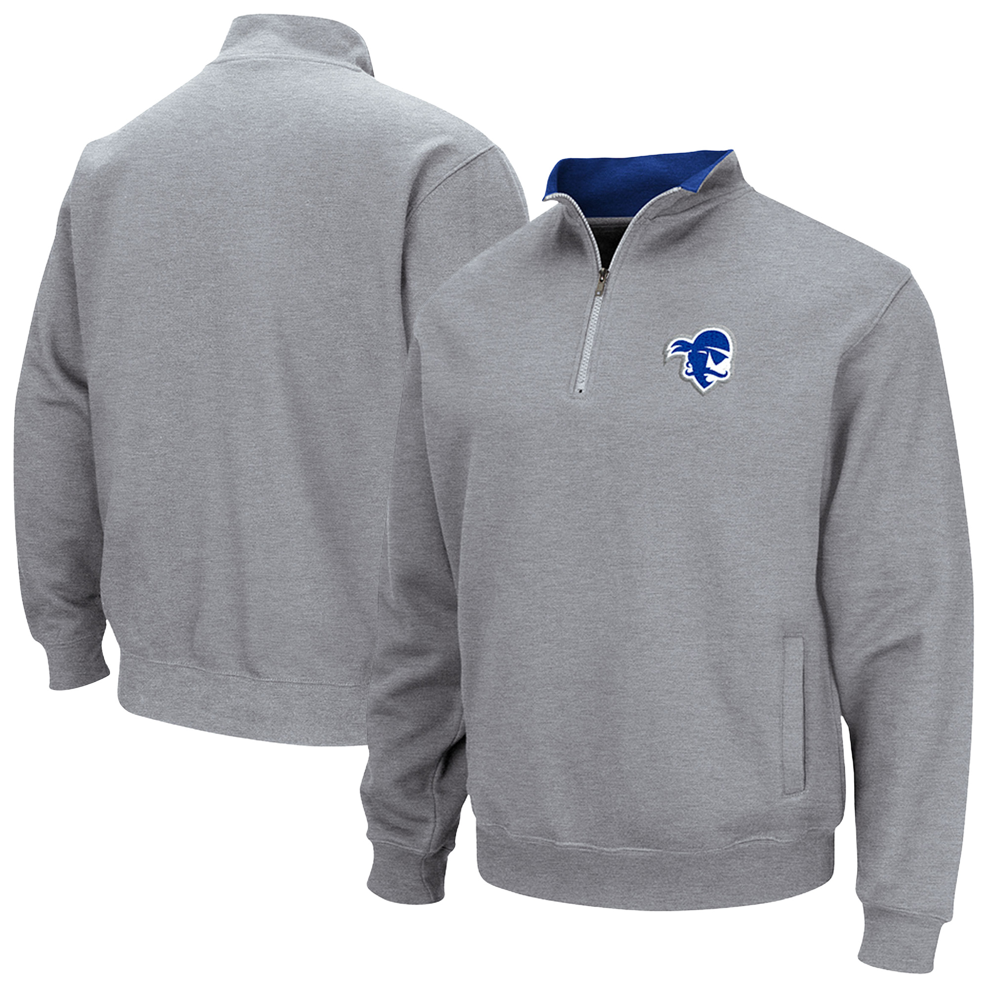 Men's Colosseum Heather Gray Seton Hall Pirates Tortugas Quarter-Zip Pullover Sweatshirt
